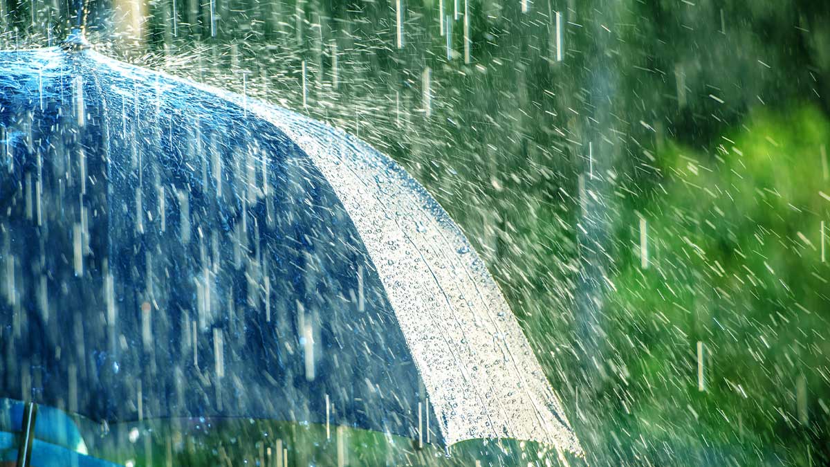 傘の40倍の耐水度のある防水布を使ったレインウェアは激しい雨でも大丈夫？