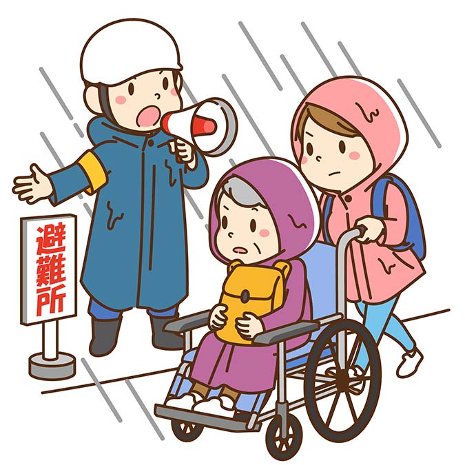 突然の豪雨に備えレインウェアを常備しておきましょう。