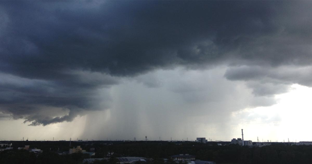 ゲリラ豪雨のイメージ（気象庁気象研究所）